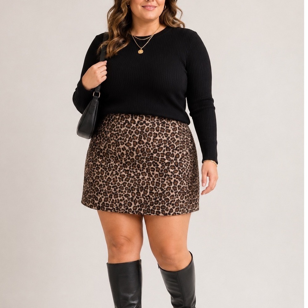 J. Crew Leopard Print Mini Skirt Brown Tan Animal Print 20 NWT - Picture 6 of 6